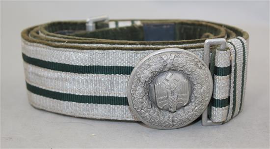 A German Third Reich army officers belt and buckle,